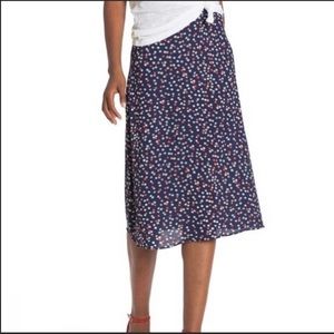 Madewell Bengali Indigo Baby Floral Midi Skirt